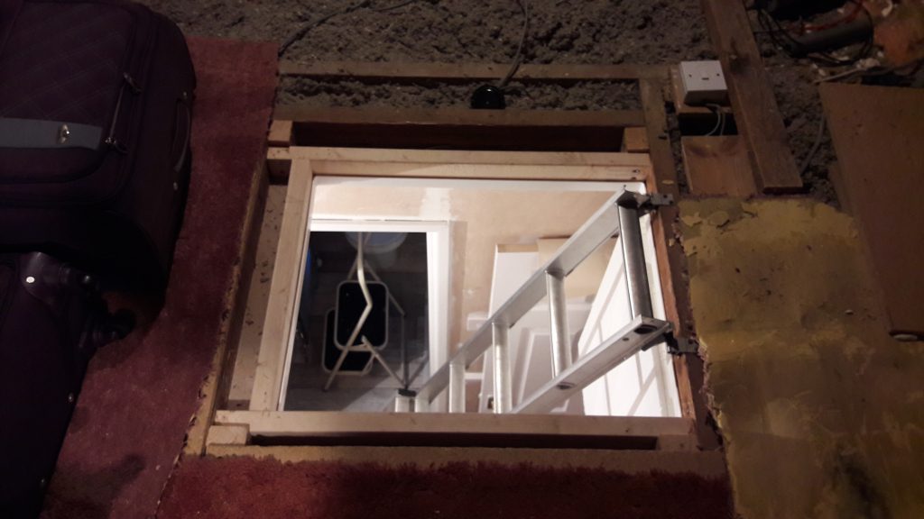 Loft Hatch Guardrail for Safe Access Modular Metal Store